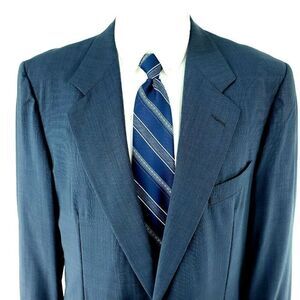 Hickey Freeman Barney's‎ New York Wool 2 Button Bla